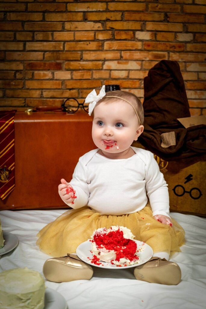 Harry Potter 3/4 Birthday Cake Smash 2 © Jennifer Mummert Photography