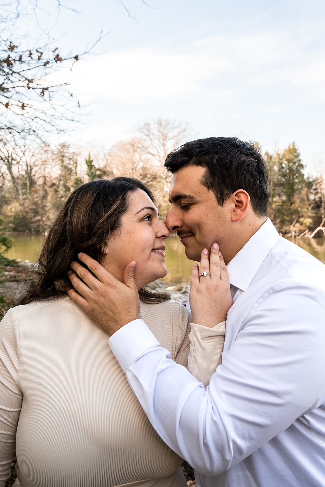Camera Shy Couple Greenwell State Park Engagement Photo Session - Jon & Chloe 2