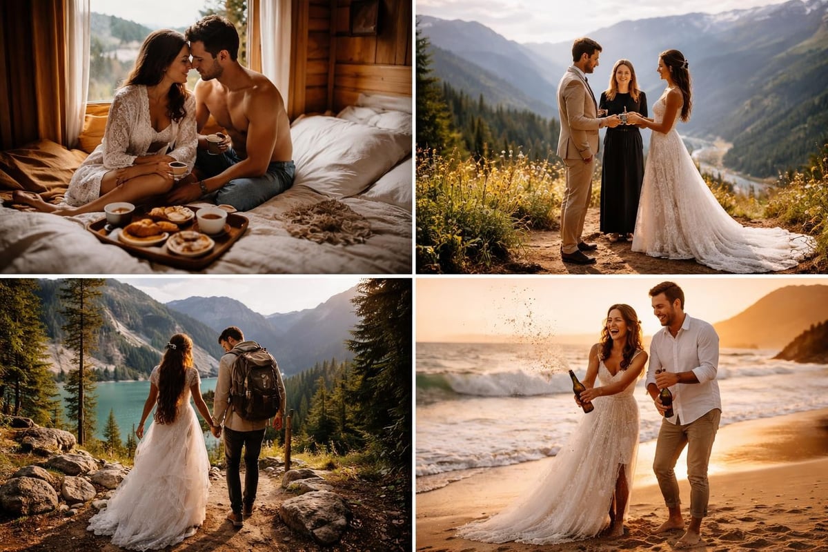 Elopement wedding day timeline