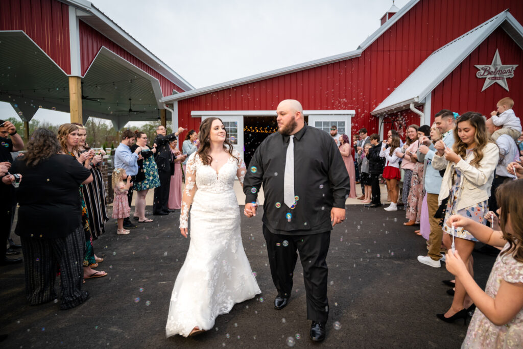 Bubble Send Off - Katelyn & Dan - 2023 Wedding - The Belmont Farm - Mechanicsville, MD © Jennifer Mummert Photography